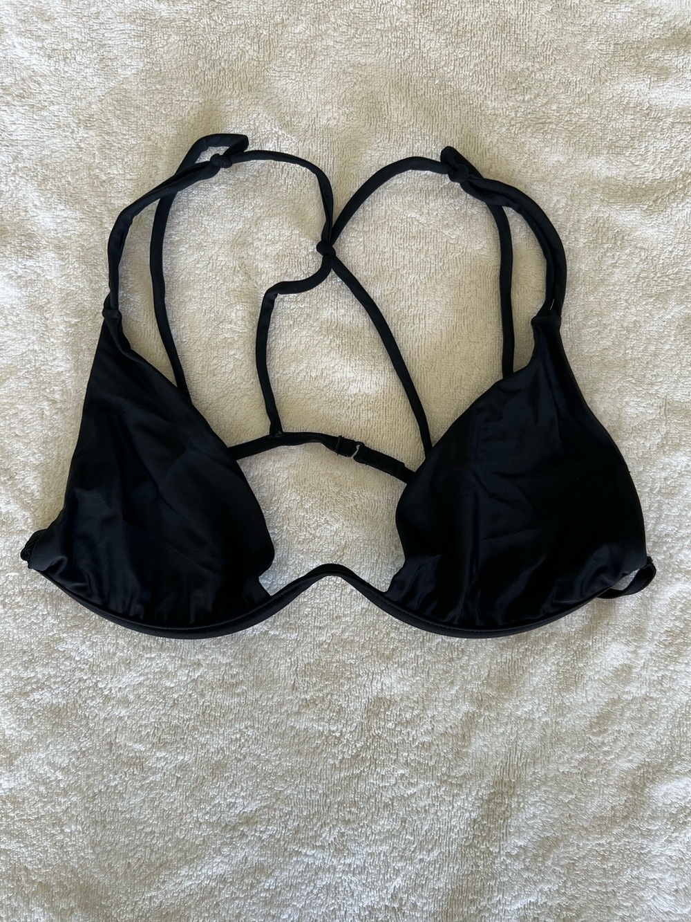 Tobi Black Strappy Bikini Top